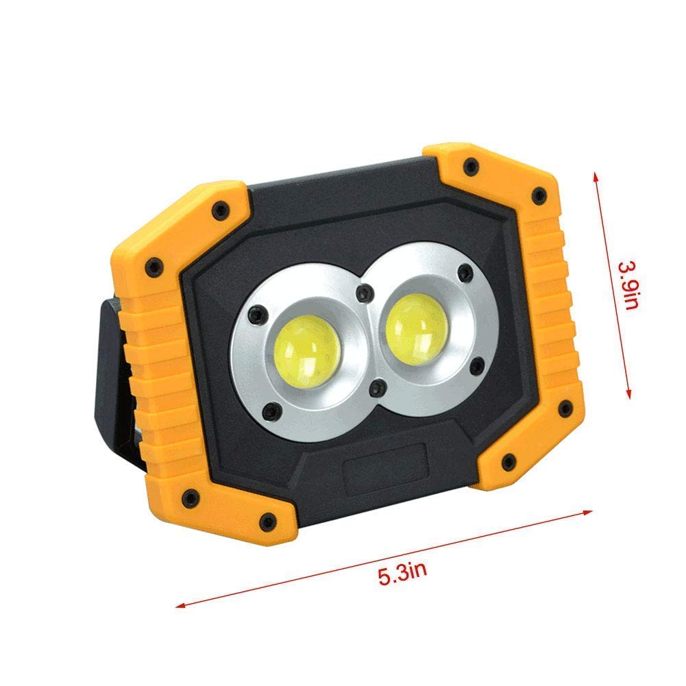 Proiettore Ricaricabile da Esterno, 30W LED Ricaricabile Lampada da Lavoro Proiettore da Esterno Luci da Campeggio con USB Impermeabile per Campeggio all'aperto Viaggi Pesca Luci di Sicurezza