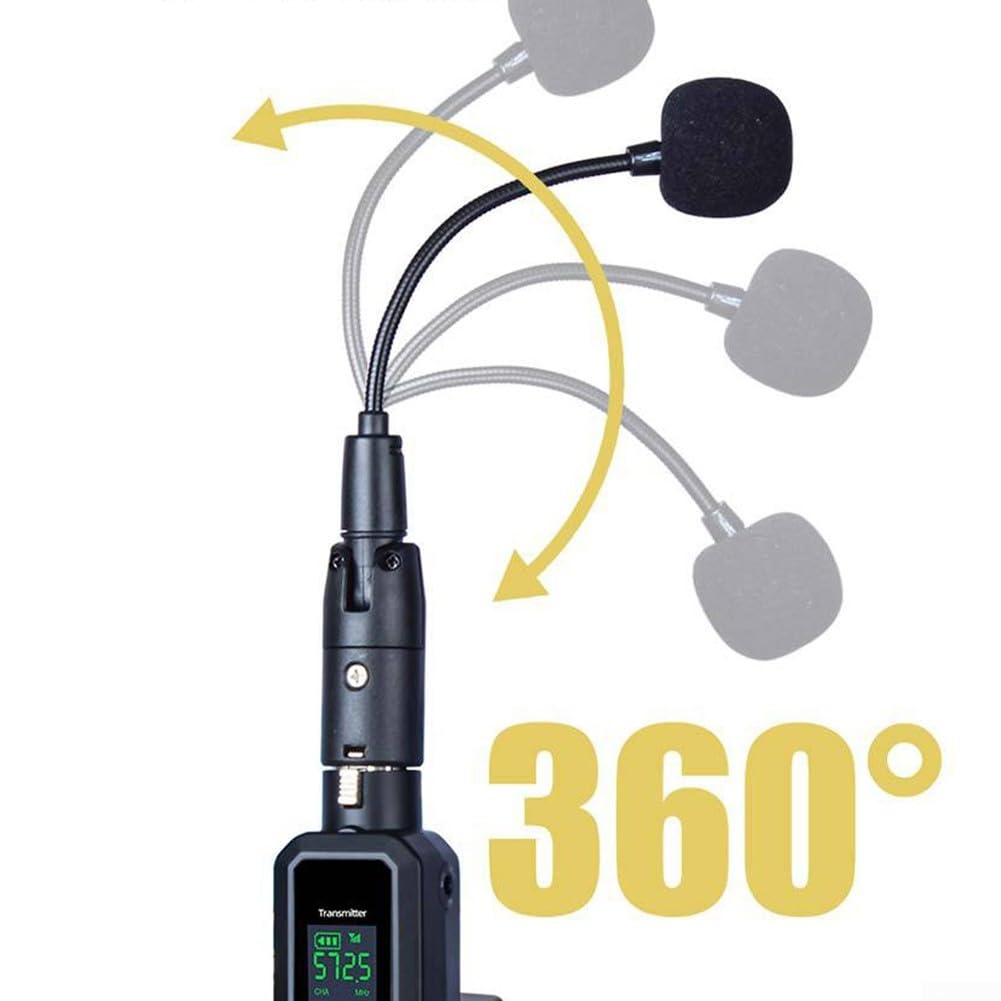 Microfono wireless UHF per sassofono e tromba, canali selezionabili, trasmissione a bassa latenza, perfetto per musicisti che si esibiscono dal vivo (1 in 1)