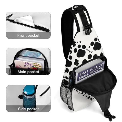 Mochila deportiva de pecho con diseño Dog Paw Print Love Heart miniatura 4