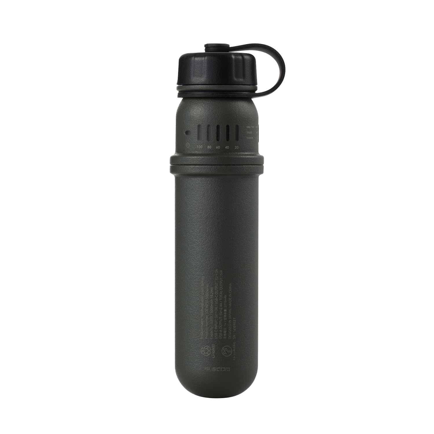 ELECOM NESTOUT 5000mAh Rugged Outdoor Power Bank, IP67 Waterproof, 15W