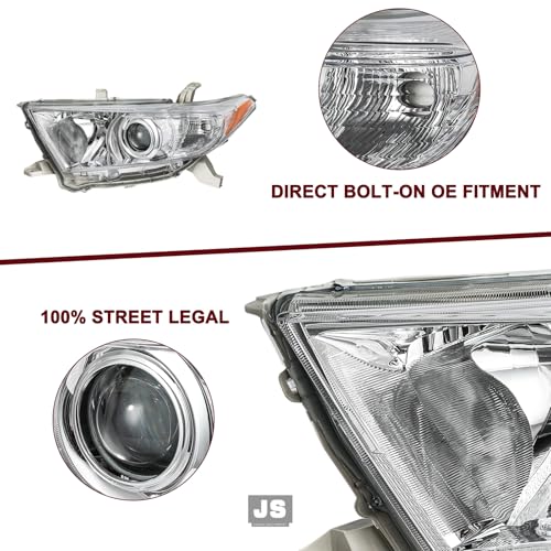 Image of JSBOYAT Halogen Headlight Assembly Fits for 2011-2013 Toyota Highlander