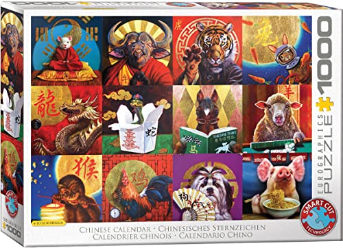 Rompecabezas EuroGraphics Calendario Chino 1000 Piezas por Lucia Heffernan miniatura 1