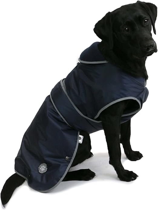 Ancol Muddy Paws All Weather Stormguard Coat . Navy Blue. Size Small