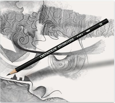 Cretacolor Artists Studio Line Graphite Pencil Set of 12, black, CH140 12 2