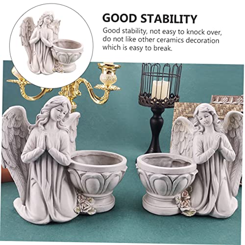 Figurine d'ange décorative pour sublimer vos pots de succulentes et terrasse - 8