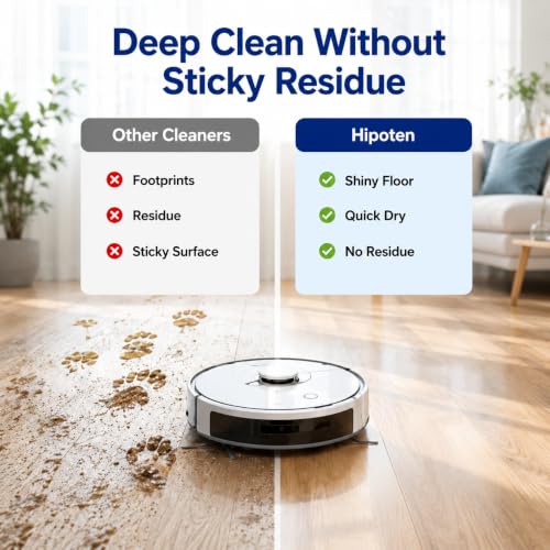 Image of 1L Floor Cleaner for ECOVACS DEEBOT X11 /X9 /X8 /T90 /T80 /T50 /T30 /T20 /N30 /N20 - Low-Foam Mopping Solution for Robot Vacuum - Pet & Kid Safe Multi-Surface Cleaner for Hardwood, Tile, Marble