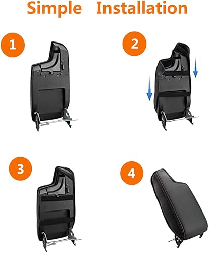 Miniatura 5 de Funda para reposabrazos de consola central para Subaru Crosstrek 2018-2023 e Impreza 2017-2023, piel sintética, impermeable, funda protectora de