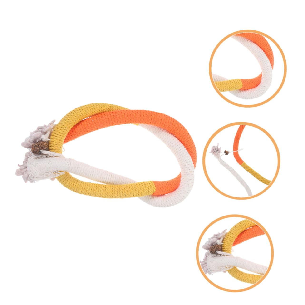 POPETPOP 15 Pièces Jouets De Corde À Mâcher pour Chat Jouets De Meulage De Voiture De Chat pour Chats D'Intérieur De Poignée De Chat d'herbe À Chat De Morsure