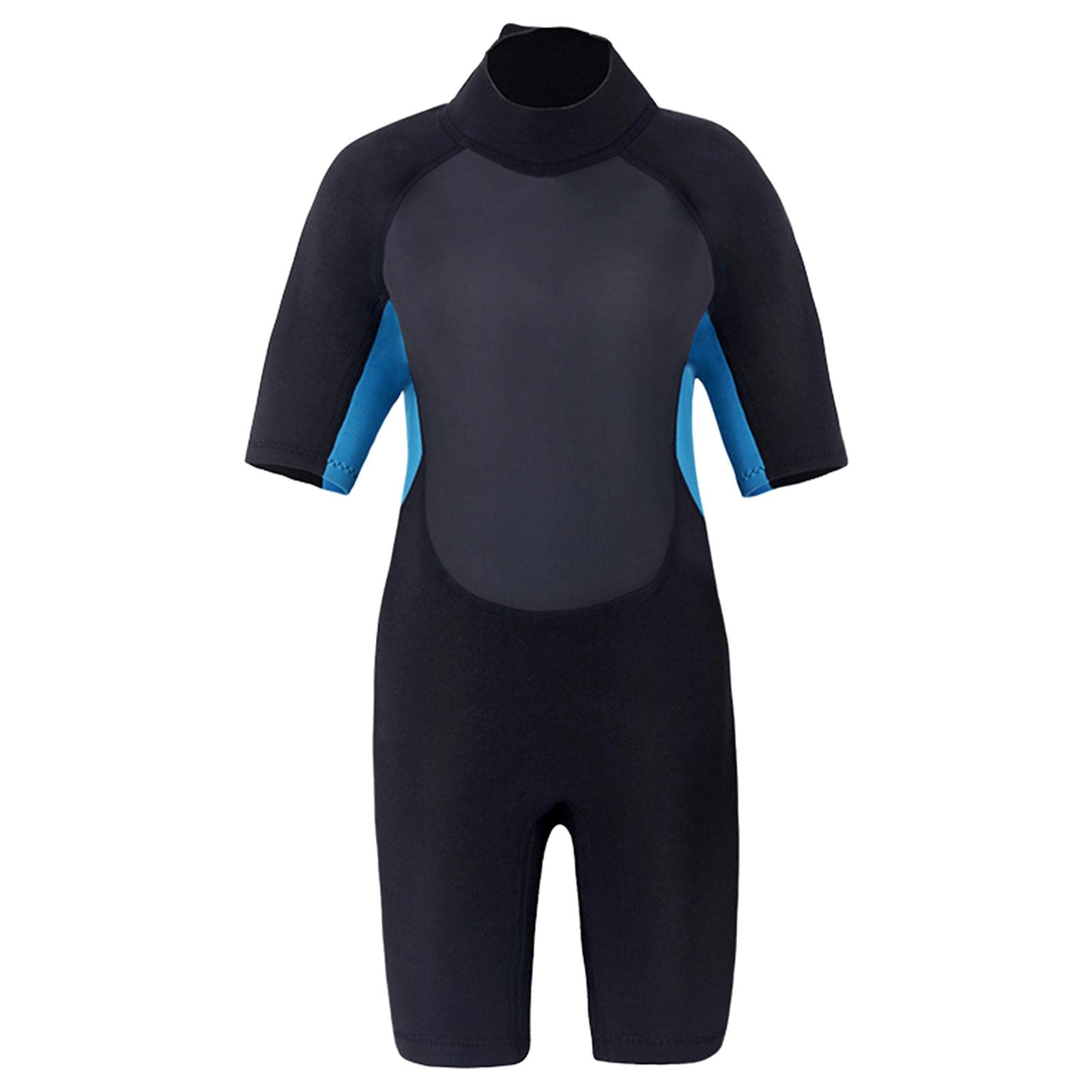 generic Losa Kids Shorty Wetsuit Keep Warm in Cold Water Short Sleeve Diving M Blue-picture-45