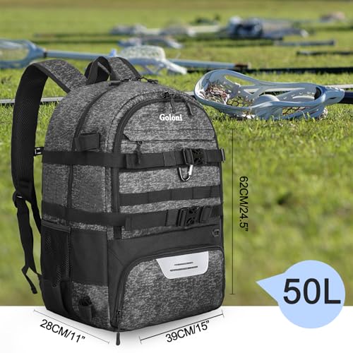 image for Goloni Lacrosse Equipment Backpack with Two Sticks holder and Separate