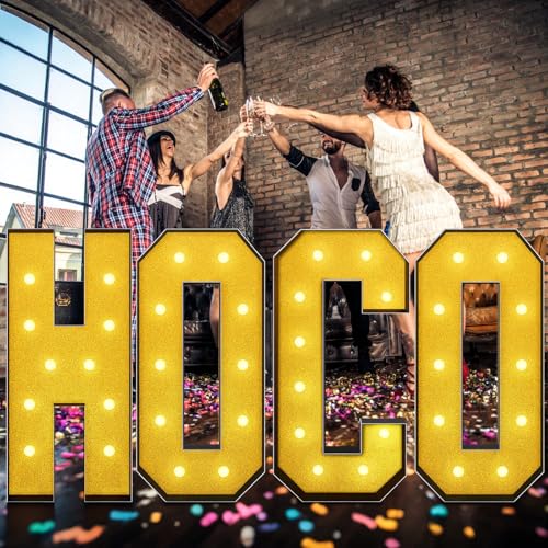 Aurelema 4 Pcs 4 ft HOCO Decorations 2026 Homecoming Light up Letters by Aurelema - Used condition - Image 3
