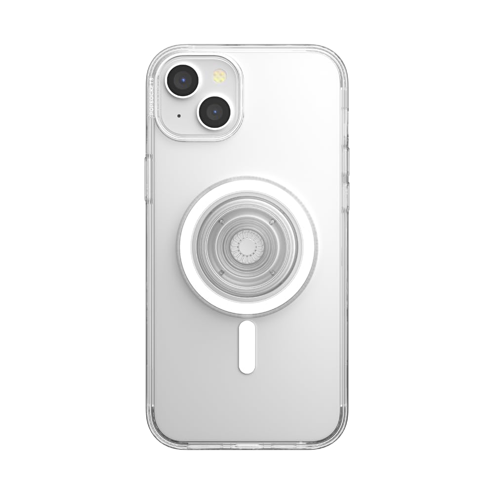 Custodia PopSockets Per IPhone 15 Pro Con Impugnatura MagSafe - Blu Navy, Ricarica Wireless