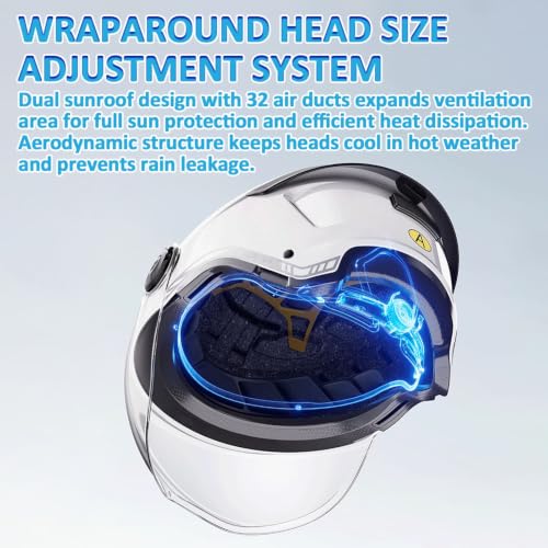 Casco de moto abierto ECE 22.06 tipo casco jet para hombre y mujer en scooter cruiser 7