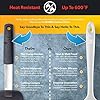 DI ORO Silicone Spoon Spatula - Forever Warranty - 600°F Heat-Resistant Large Silicone Spoonula Scraper - BPA Free Nonstick Cookware Safe Rubber Kitchen Utensil for Baking, Cooking, & Mixing (Stone) #3