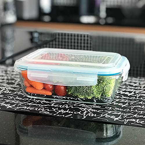 Conjunto 10 Potes Vidro Hermético Marmita Mantimento 640ml