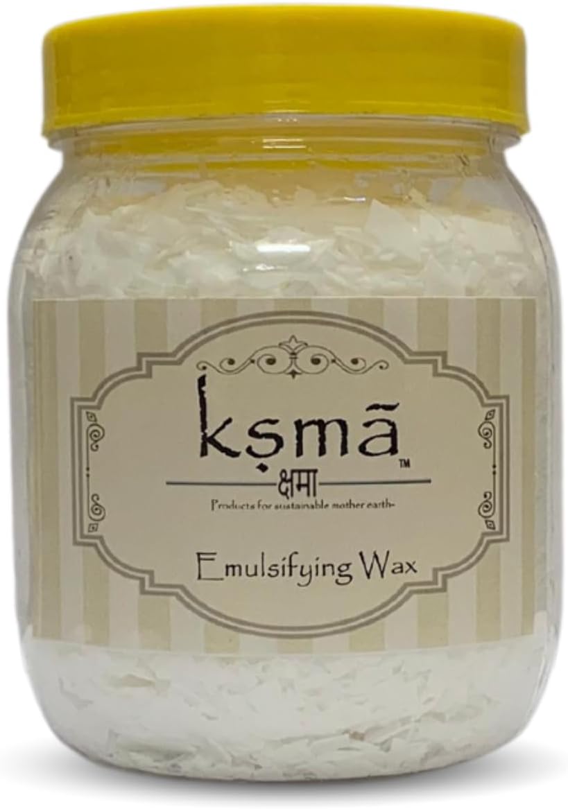 Ksma Best of Nature Emulsifying Wax Non-Ionic, Homemade Creams, Lotions |Easy to Use, Cosmetic Grade, Resealable Bag (400 g)