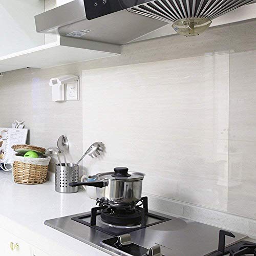 REDODECO 4Pcs Kitchen Backsplash Wallpaper Stickers High Temperature Resistant Transparent Environment-Friendly PVC