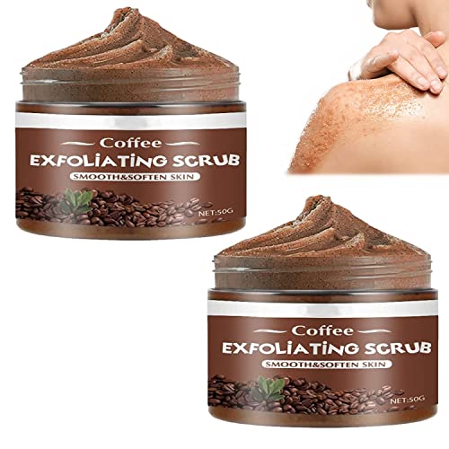 Blusoms Coffee Renewing Body Scrub, Coffee Exfoliating Scrub, Blossoms Cacao Coffee Body Scrub, Brightening Body Scrub, Moisturizing And Whole Body Exfoliating Scrub For All Skin Types (2Pc) #TOP21