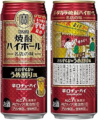 焼酎ハイボール 立石 宇ち多゛のうめ割り風 500ml ×24缶