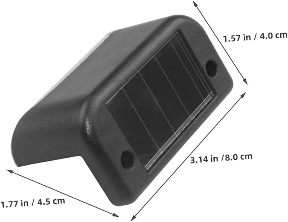 Levemolo 12pcs Waterproof Solar Railing Lights Outdoor, Warm White LED Step Lights for Backyard Patio Fence Deck Stairway Pathway