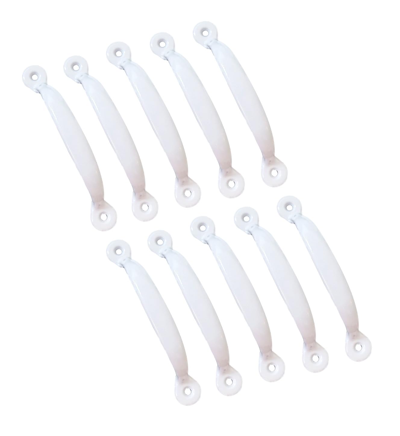 Poignées de porte moustiquaire en acier blanc 11,4 cm QCAA (Lot de 10)