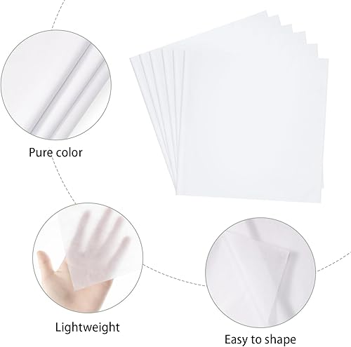Miniatura 3 de Simetufy Papel de seda blanco de 20 x 20 pulgadas, 270 hojas de papel de seda para bolsas de regalo, papel de seda de regalo para Hanukkah,