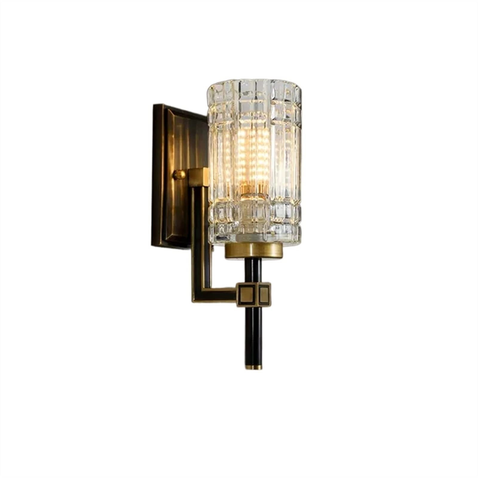 ZENY896V Bedroom Master Bedroom Luxury Crystal Wall Lamp, Bedside Living Room Background Copper Wall Sconce