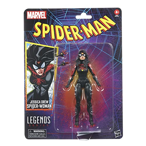 Marvel Hasbro Legends Series Jessica Drew Spider-Woman, Spider-Man Legends Collectible 6 Inch Action Figures - Image 2