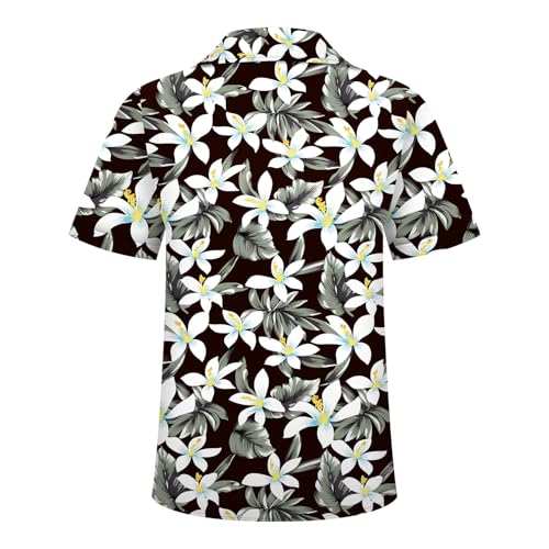 Image of Hawaiian Shirt for Men Tropical Shirts Summer Beach Button Down Short Sleeve Luau Aloha Floral Cruise Vacation Outfit 2026