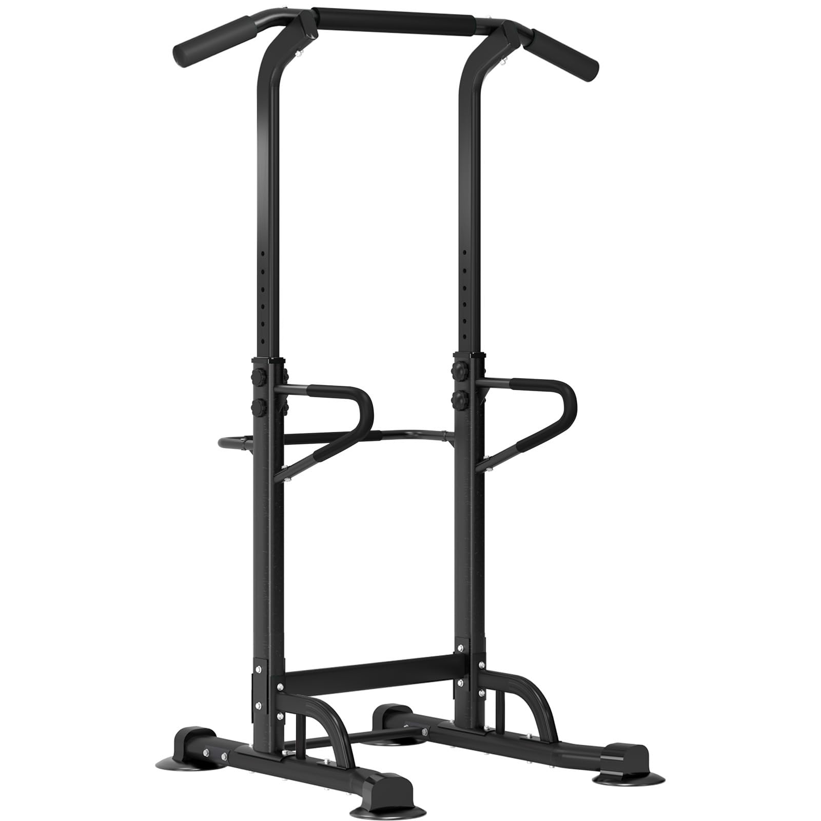 SogesHome Power Tower Adjustable Height Assistive Trainer Dip Station Pull Up Bar and Dip Stand Multi-Function Strength Training