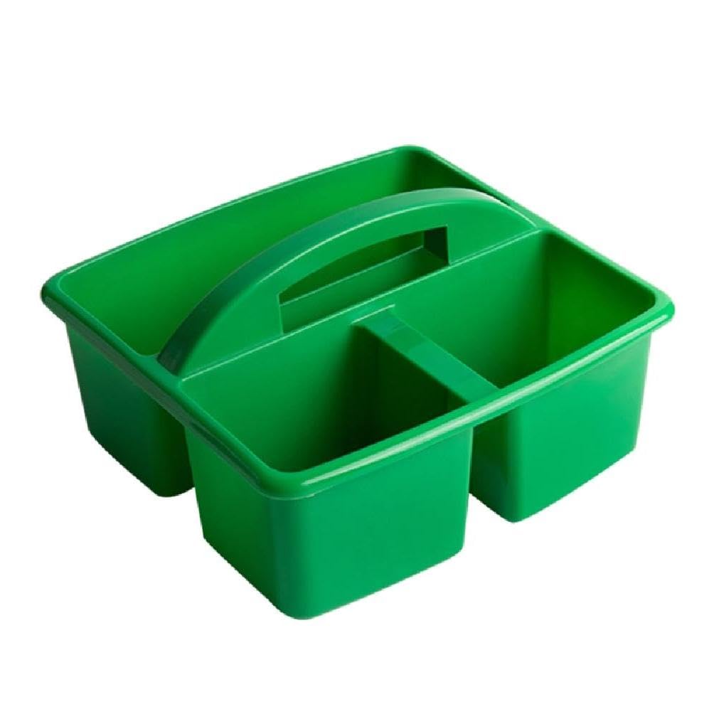 UNFAIRZQ Portable Multiuse Arts Crafts Caddies 3 Compartments Storage Caddy With Carrying Handle Plastic Divided Basket Bin Box