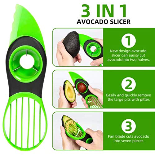 Avocado Cutter 3 in 1 avocado slicer Avocado Peeler Fruit Peeler Kitchen tools avocado cutter avocados slicer mango slicer guacamole avocado tool