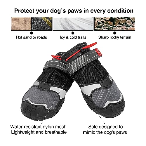 Kurgo Blaze Cross Dog Shoes, Winter Boots for Dogs All Season Paw Protectors, For Hot Pavement and Snow, Water Resistant - Image 2