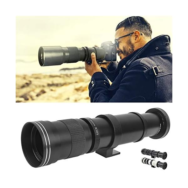Sharainn Teleskopobjektiv, 420-800 mm Super-Telezoom F8.3‑16 Manueller Fokussierungszoom Teleobjektiv Teleskop für Canon… – Bild 4