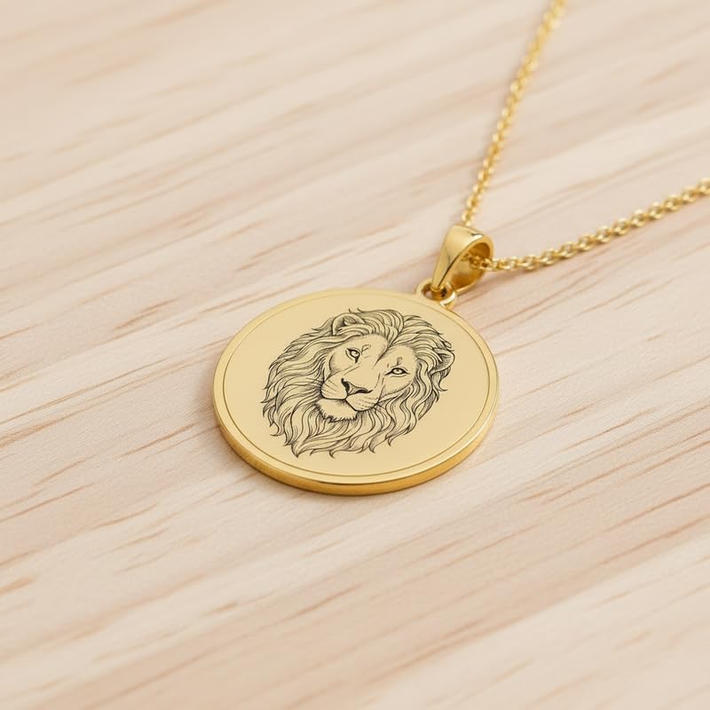 Collier lion fait main en argent doré, le cadeau idéal pour marquer les esprits