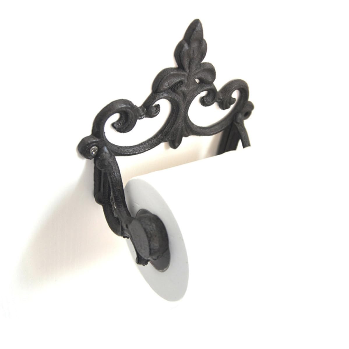 TOYANDONA 2 Piezas Toallero de Hierro Forjado Negro Anillo Redondo para Colgar Toallas, Diseño Retro y Elegante, Fácil Instalación y Ahorro de Espacio para Baño