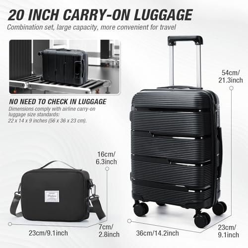 Vacuum Compression Carry On Luggage 22x14x9 Airline Approved,20-Inch Small Carry On Vacuum Travel Luggage With Wheels And TSA Lock,Lightweight Durable Hard Shell Suitcases With Pumps,Black2