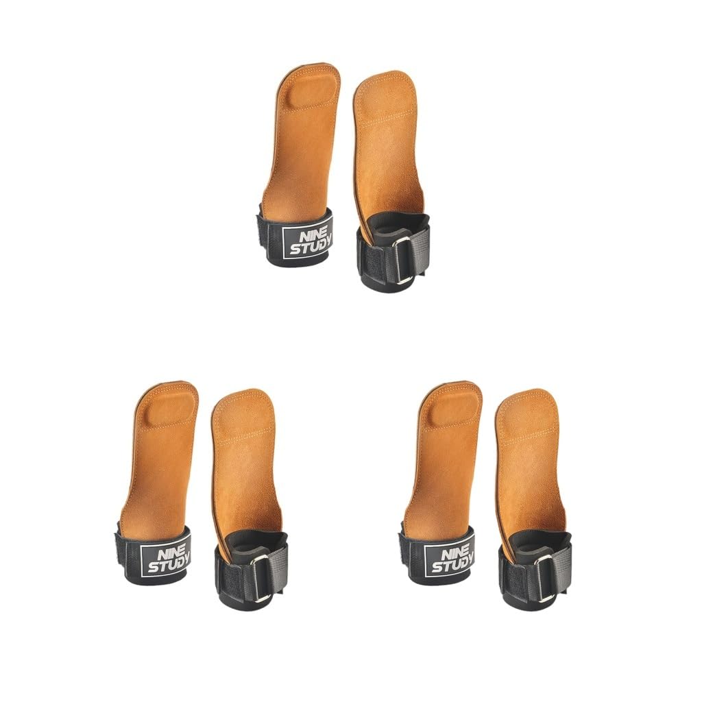 Cinghie da polso per sollevamento pesi, per sollevamento pesi, fitness, power training, spessore 3 mm, marrone