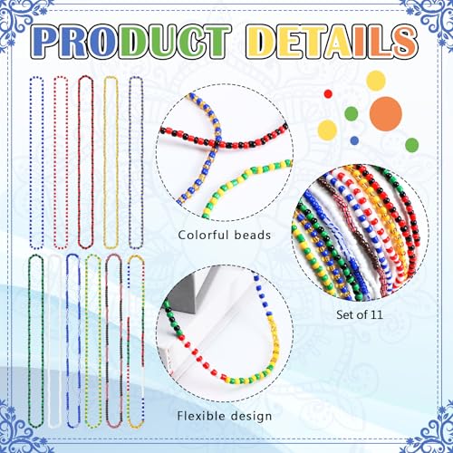 11 Pcs Santeria Bead Necklace Set Eleke Collar De Santeria Elegua Unisex Stretch Necklace Orula Eleggua Shango Oya3