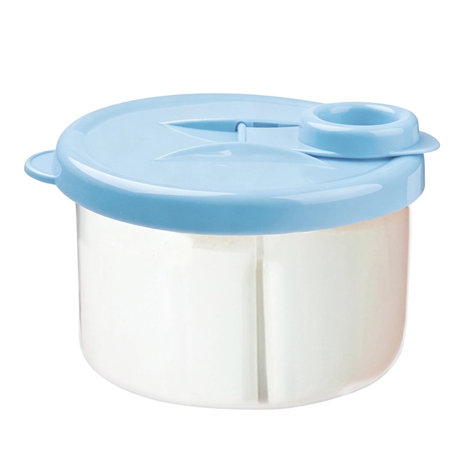 Swivel Lid Formula Powder Dispenser 300ml, Milk Powder Dispenser Pots with 3 Separate Compartments, Formula Storage Travel Containers for Home and Outgoing
