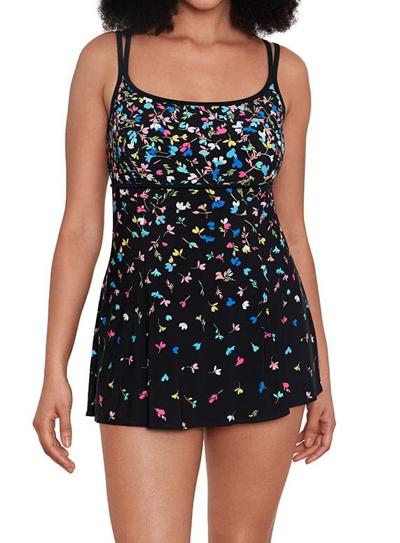 Longitude Women's Swimwear Empire Princess Seam Soft Cup Long Torso Swimdress2