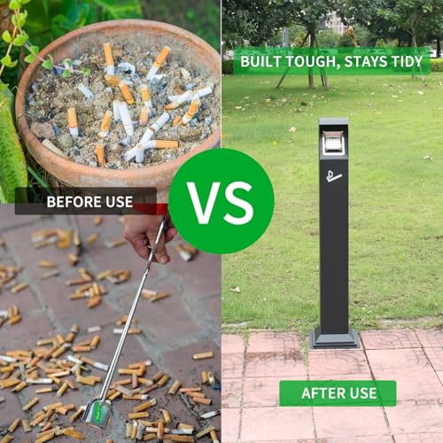 Caneca de basura negra de metal rectangular 5.5 litros miniatura 2