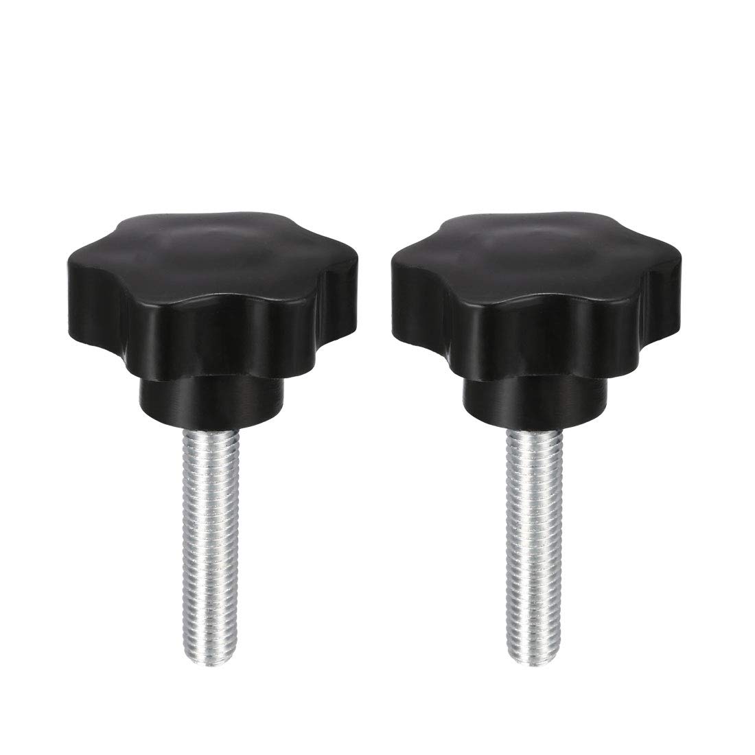 uxcell Clamping Screw Knob, 48mm Dia Plum Hex Shaped Grips Star Knob