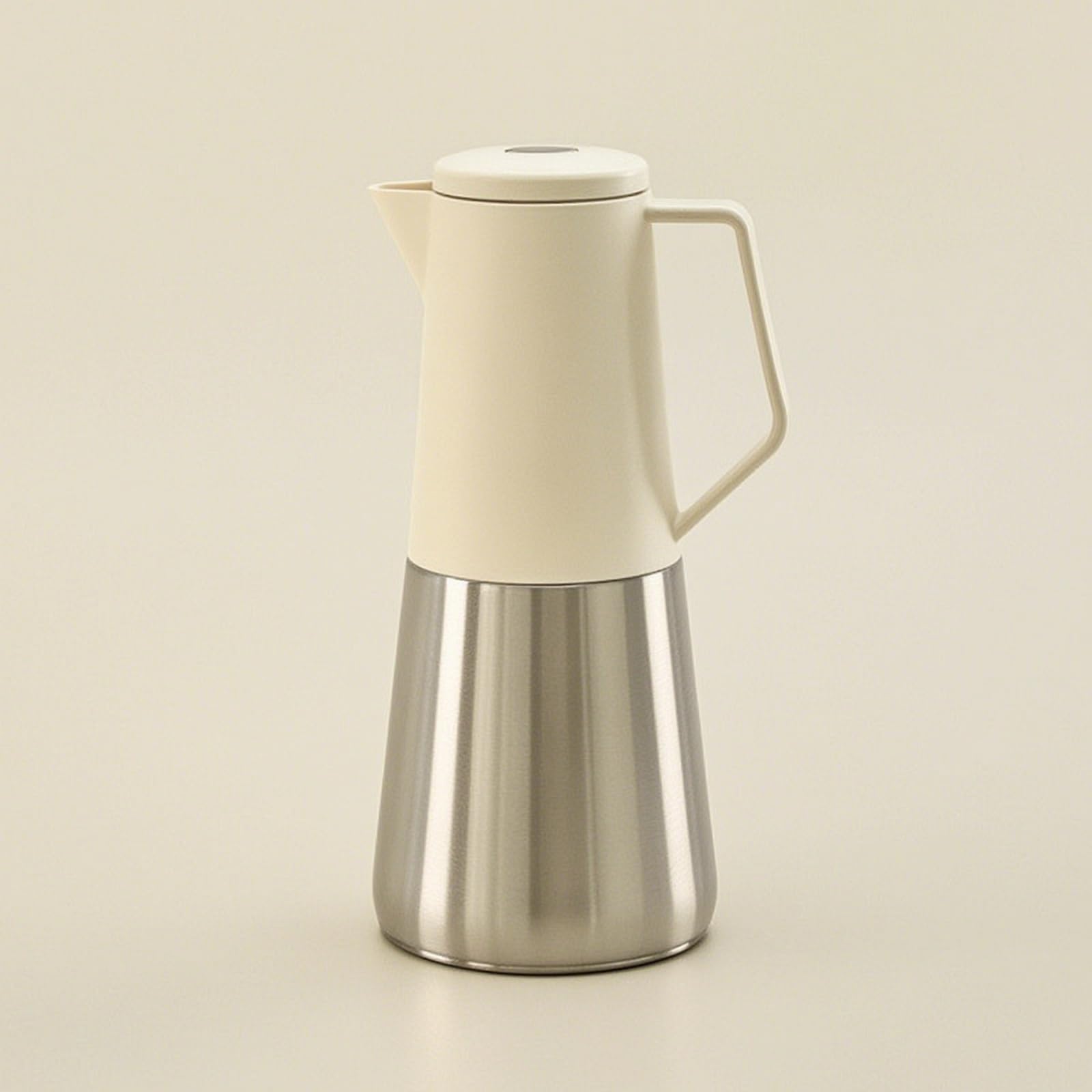 perfk Bebidas Jarra Térmica Cafetera Térmica Garrafa Isotérmica Carafe Aislada con Interior de Acero 304 Vertido con una Mano Antigoteo Estética Moderna, Negro