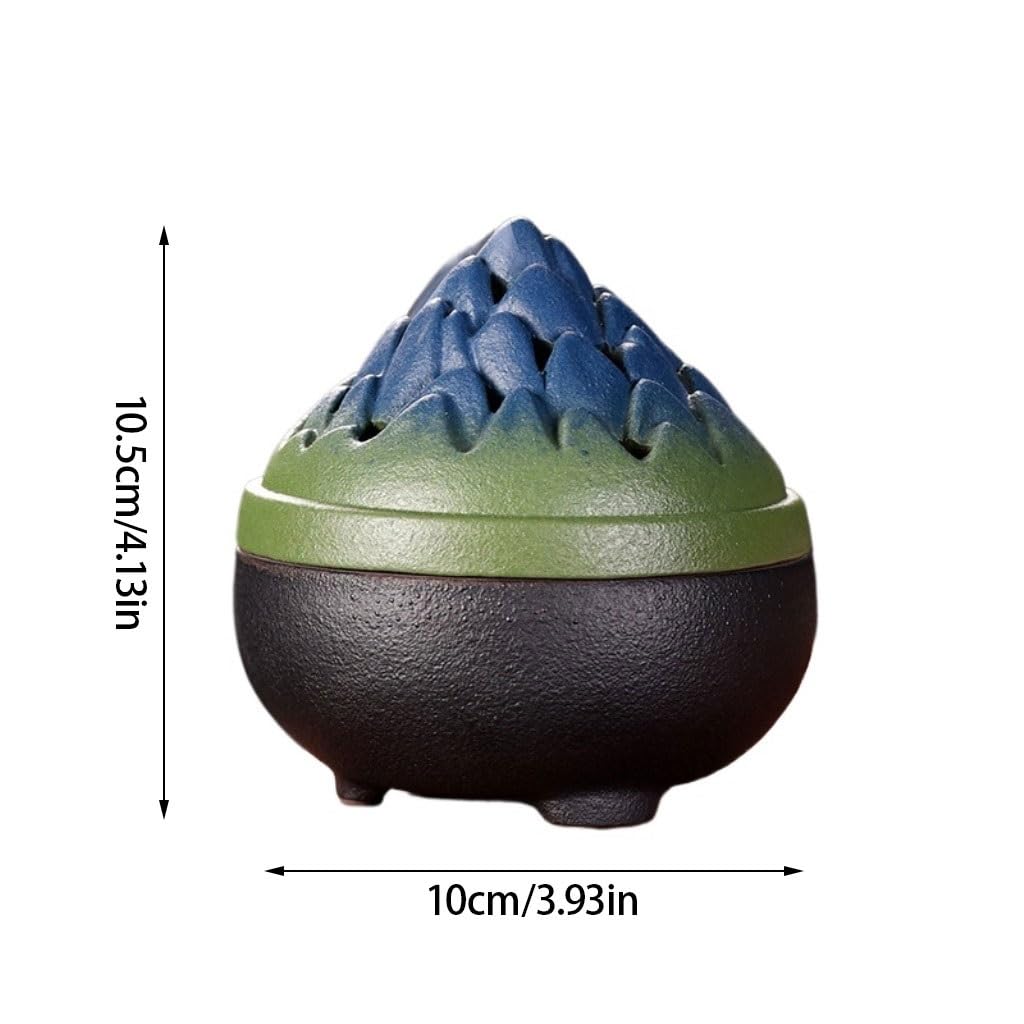 Portaincenso di Buddha Bruciatore di incenso in ceramica Incenso for interni Scatola in legno di sandalo di agar for bruciatore for aromaterapia dell'aria purificante del Buddha Arredamento termale (