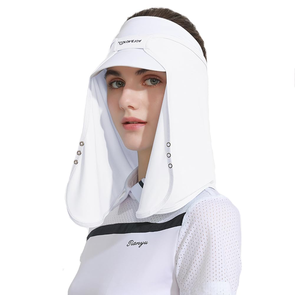 Unisex Sun Protection Golf Neck Shade Cap Drape UPF 50+ Cooling Face Covering