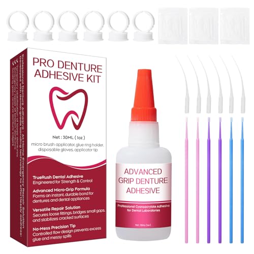 Dental Lab Instant Bonding Dental Glue for Dentures & Lab Tools - Fast-Setting in 15-60 Sec | Crack...