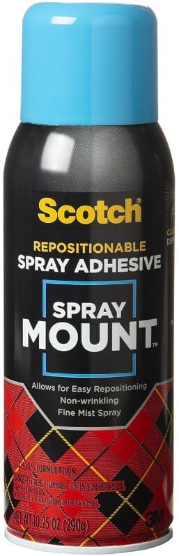 Scotch Spray Mount Repositionable Adhesive, 10.25 oz Aerosol, Clear, Photo-Safe (1 Can)