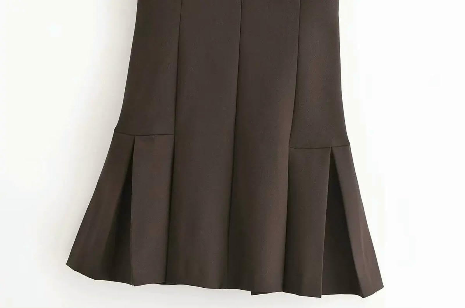 Vestito Donna Abito Corto A Pieghe Largo per Donne Autunno Casualmente Coste Mini Abiti in Stile Sciplitura Femmina Midi-Rosso-l