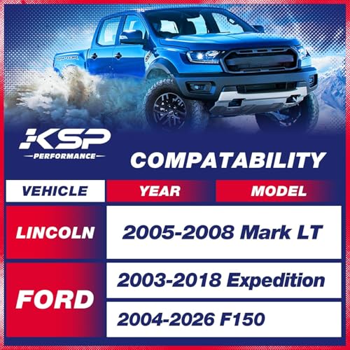 Image of KSP 2-inch Leveling Kit for F150 (2004-2026) 2WD 4WD, Forged Aircraft Aluminum Front Lift Spacers, Compatible with Ford Expedition 03-18 & Lincoln Mark LT, Heavy Duty 12.9 Grade Bolts - 2 inch Lift